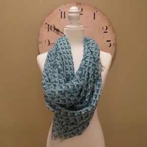 Oversized blue scarf